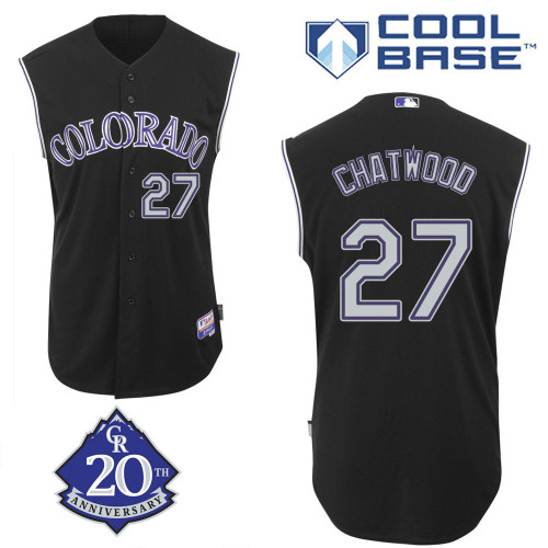 Tyler Chatwood #27 mlb Jersey-Colorado Rockies Women's Authentic Alternate 2 Black Baseball Jersey